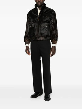 FOUND calf-hair panelled jacket