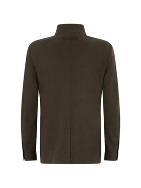 Zegna high-neck button-up jacket
