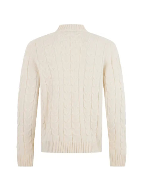 slowear cable-knit high-neck sweater