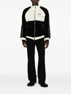 THUG CLUB studded faux-shearling jacket