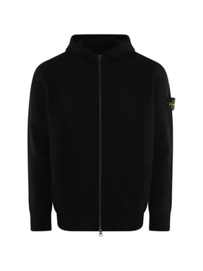 Stone Island logo-patch zip-up hoodie