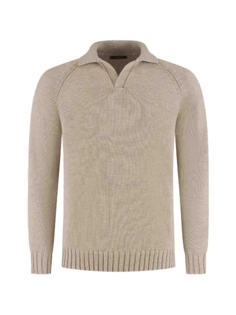 Zanone raglan-sleeve polo-collar sweater