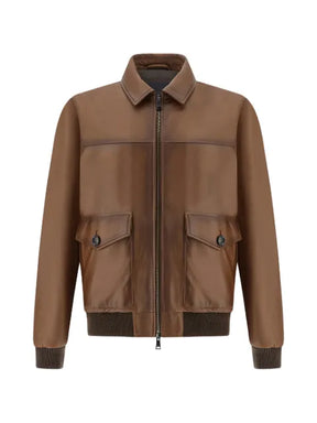 Paul & Shark Aqualeather leather bomber jacket
