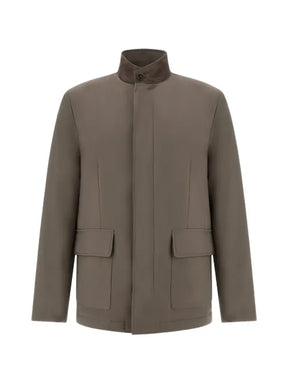 Paul & Shark Typhoon® Platinum suede-trim field jacket