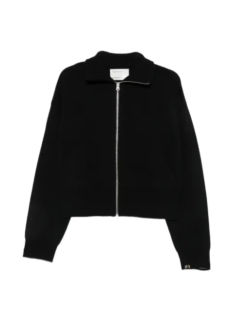 extreme cashmere zip-up knitted cardigan