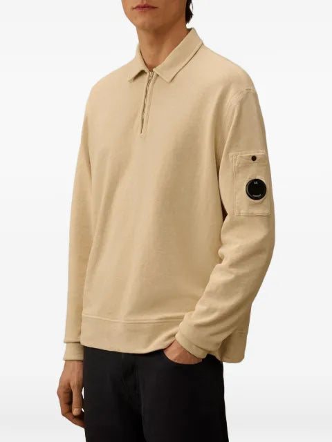 C.P. Company Lens-detail quarter-zip sweatshirt