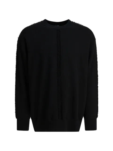 Comme des Garçons Homme Plus raw-edge long-sleeve cotton sweatshirt