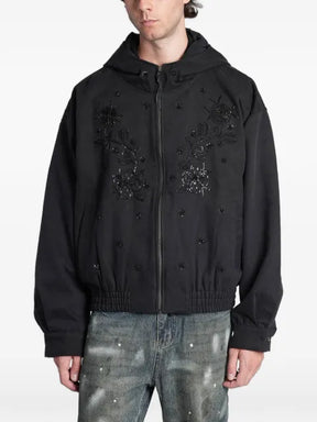 FOUND bead-embellished floral-embroidered jacket
