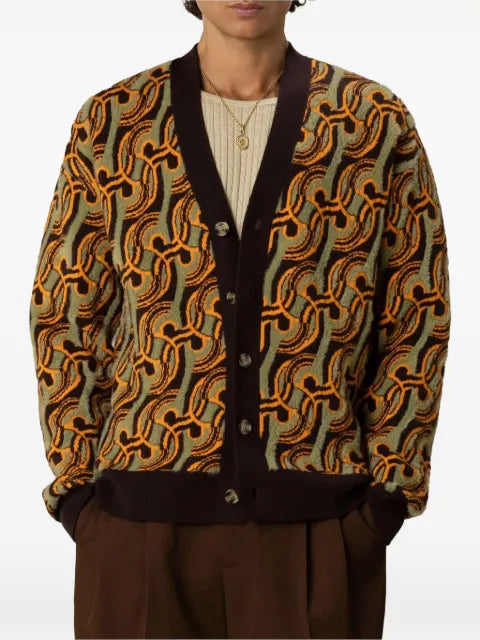 Drôle De Monsieur D Mirror Abstrait jacquard cardigan