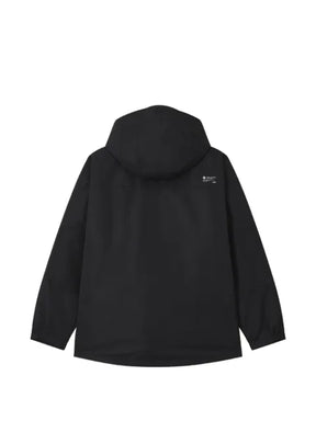 izzue hooded logo-patch jacket