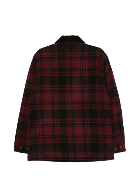 Filson plaid corduroy-collar jacket