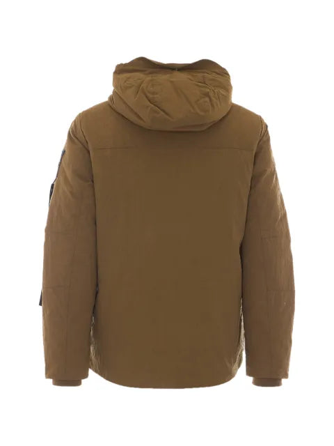 OUTHERE hooded logo-patch jacket