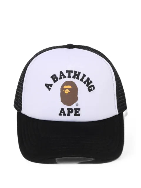 A BATHING APE® College mesh trucker cap