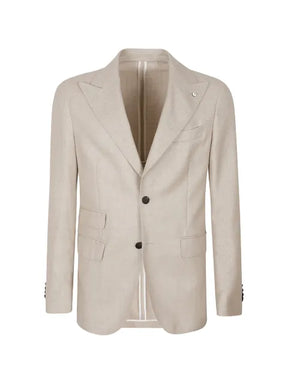 LBM peak-lapel single-breasted blazer