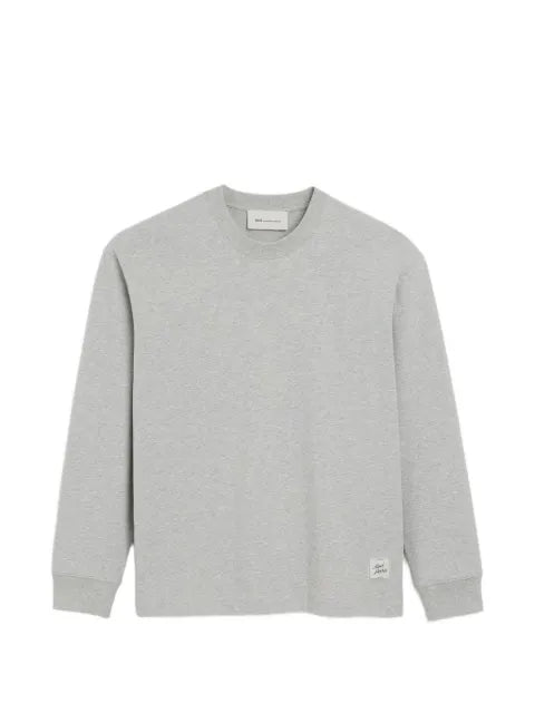 AMI Paris logo-patch crew-neck sweater