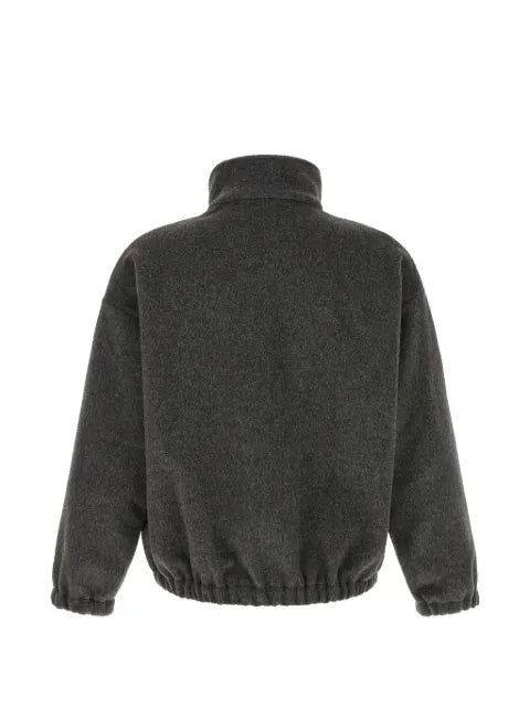 Song For The Mute half-zip logo-patch sweater