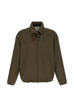 Song For The Mute Coach pinstripe-pattern slim jacket