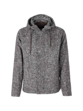 Herno herringbone-pattern hooded jacket