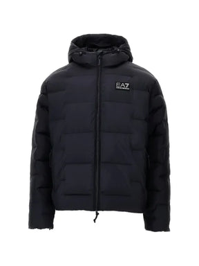 Ea7 Emporio Armani logo-patch quilted jacket