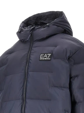 Ea7 Emporio Armani logo-patch quilted jacket