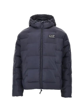 Ea7 Emporio Armani logo-patch quilted jacket