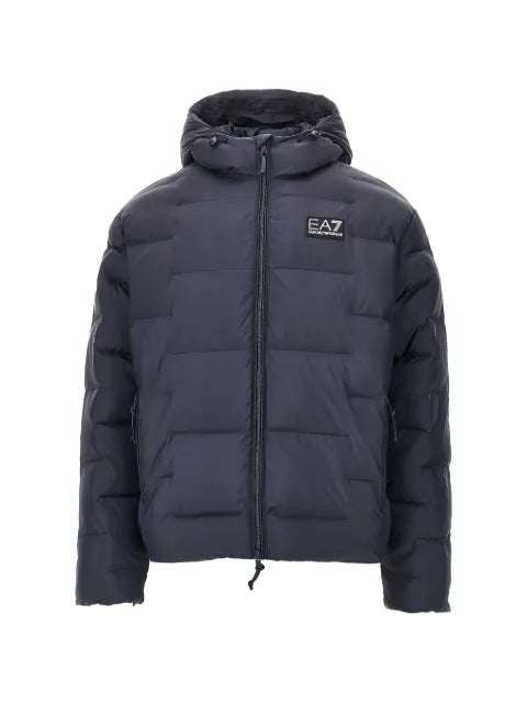 Ea7 Emporio Armani logo-patch quilted jacket
