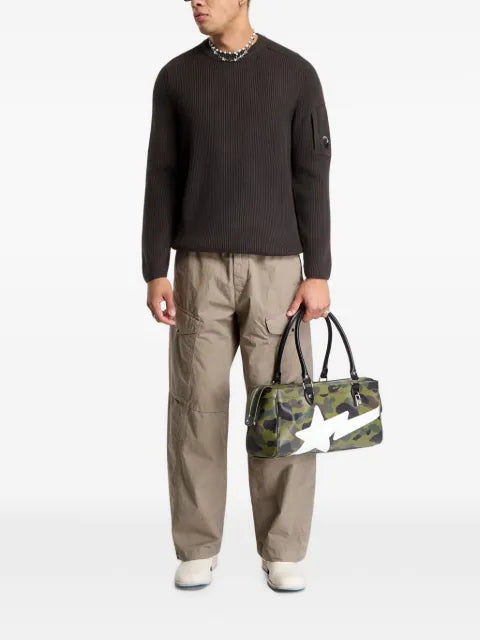 C.P. Company full rib cotton Lens crewneck sweater
