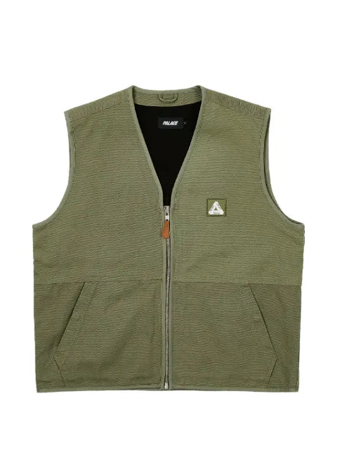 Palace logo-patch zip-up gilet