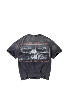 Vale distressed graphic-print T-shirt