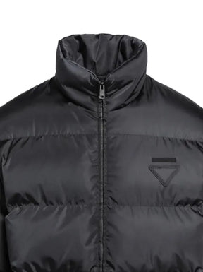 Prada quilted logo-patch puffer jacket