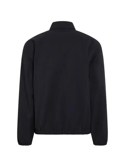 Prada logo-plaque zip-up jacket