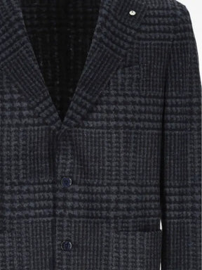L.B.M. 1911 check-pattern single-breasted jacket