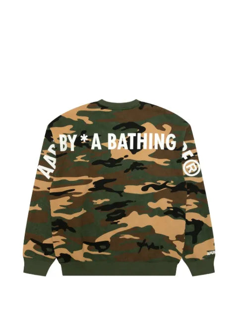 AAPE BY *A BATHING APE® camouflage-print logo-print sweater