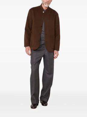 Officine Generale Simão mandarin-collar wool jacket
