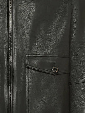 Peuterey Murdo Dd Acc shearling-collar leather jacket