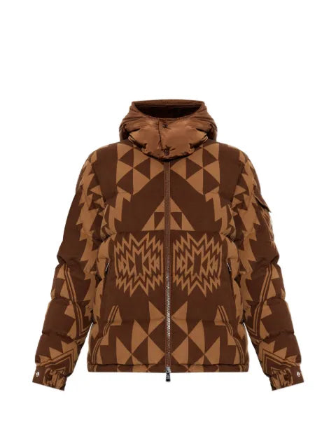 Moncler Boislune geometric-patterned down jacket