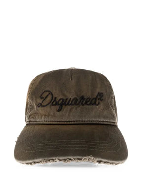 DSQUARED2 logo-embroidered distressed-finish baseball cap
