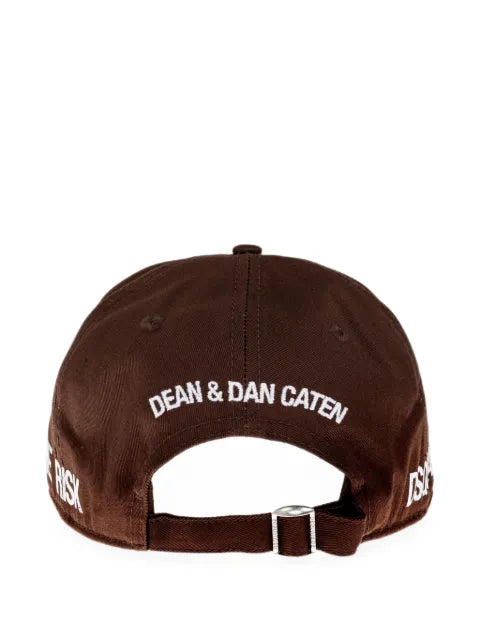 DSQUARED2 logo-print distressed baseball cap