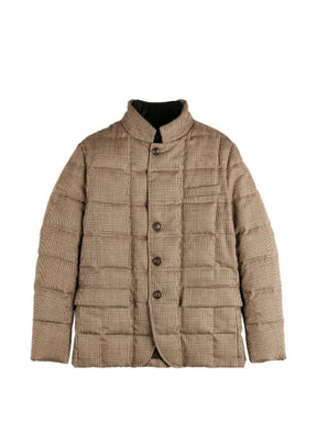 Fay houndstooth-pattern quilted jacket