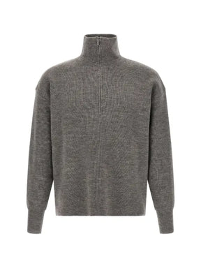 Ma'ry'ya half-zip dropped-shoulder sweater
