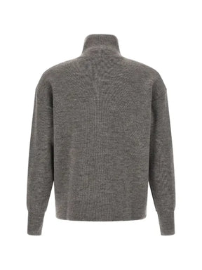 Ma'ry'ya half-zip dropped-shoulder sweater