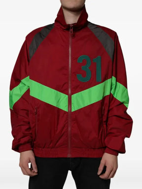 Dolce & Gabbana chevron-detail zip-up jacket