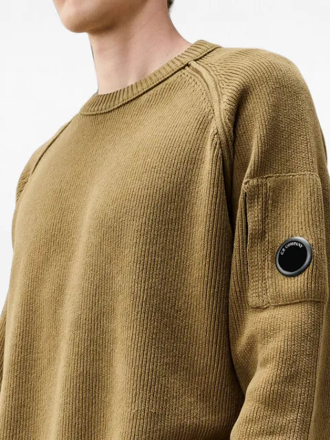 C.P. Company chenille cotton Lens crewneck sweater