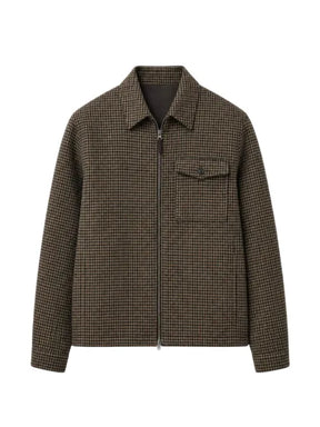 HARTFORD Dandy houndstooth-pattern zip-up jacket