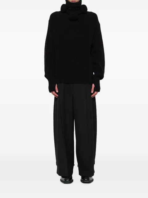 Doublet gas-mask-motif sweater