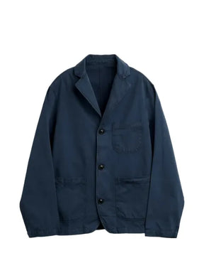 Corridor twill horn-button blazer