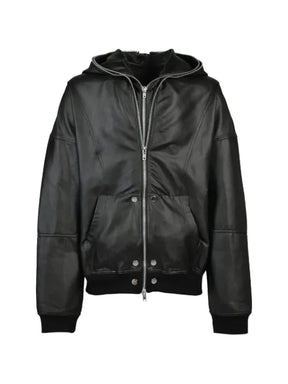 BREATH double-layered hooded bomber jacket