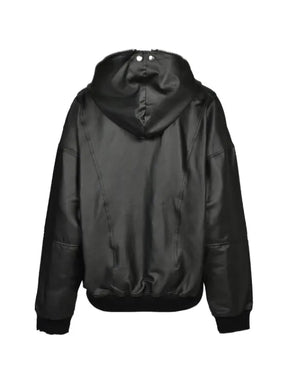 BREATH double-layered hooded bomber jacket
