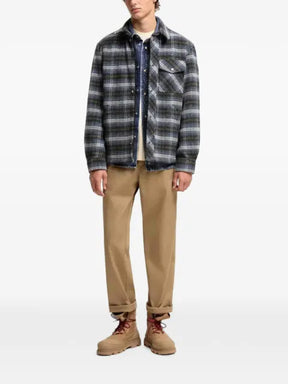 Moncler check-print wool jacket