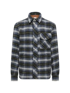 Moncler check-print wool jacket